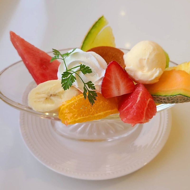 プリン・ア・ラ・モード(タカノフルーツパーラー 池袋東武店)