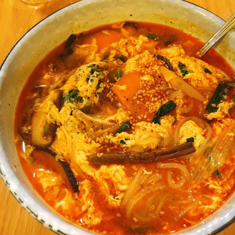 ユッケジャン麺(ホルモン道場寄り本舗)