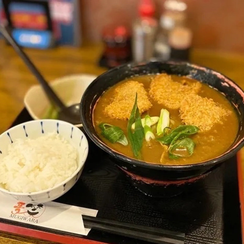 カツカレーうどん(ミニ白ご飯付き)(うどん居酒屋 麦笑)