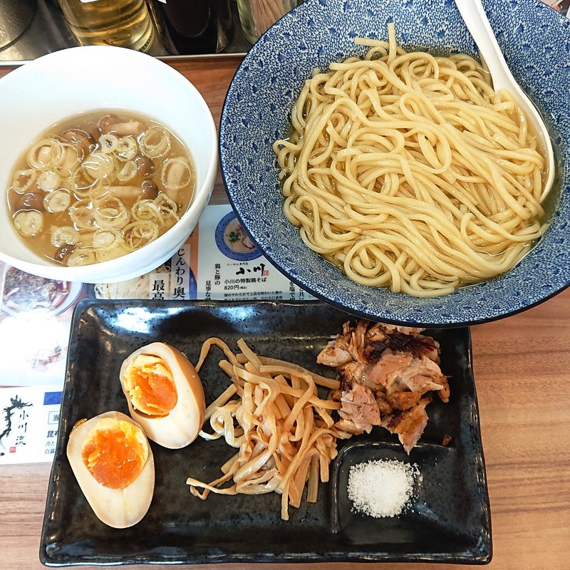 昆布水でいただく白醤油つけ麺(小川流 八王子みなみ野店 )