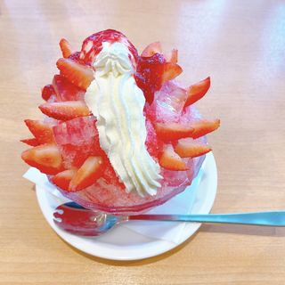 カキ氷　いちご(道の駅新光悦村　フリアン)