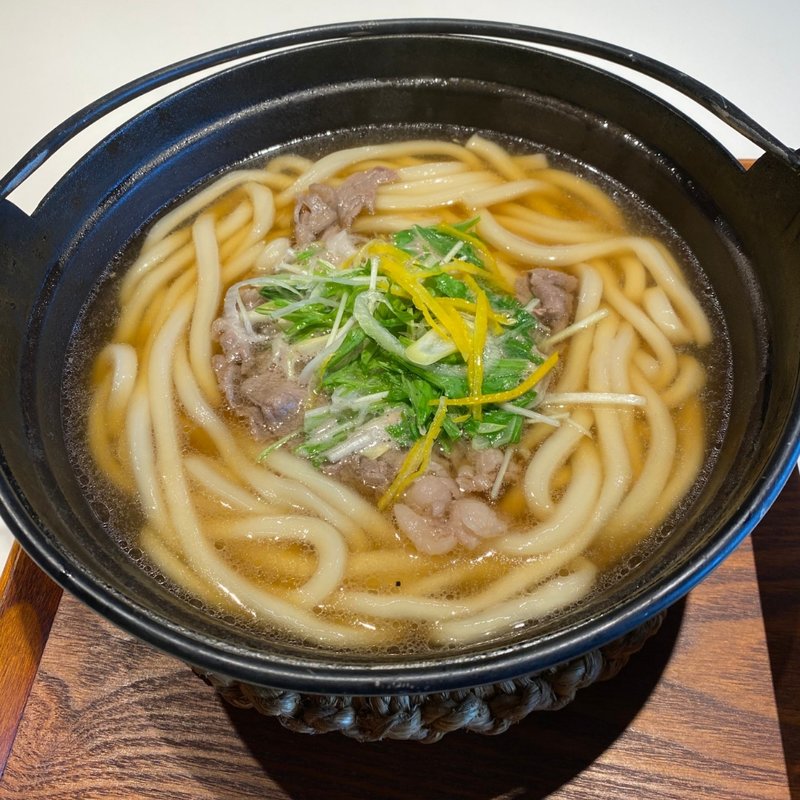 和牛はりはり柚子香味鍋のおうどん(つるとんたん UDON NOODLE Brasserie銀座)