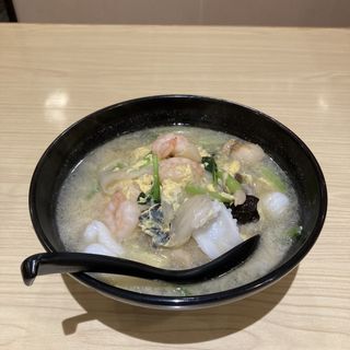 海鮮湯麺と鶏肉飯（Cセット）(竜の食堂)