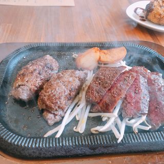 ステーキ＆ハンバーグ(肉と葡萄酒 跳牛)