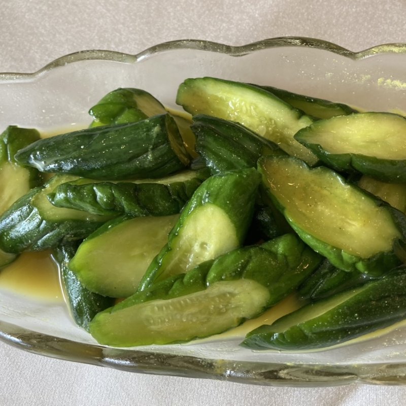 自家製キュウリの辛子漬け(仙台クラシックゴルフ倶楽部)