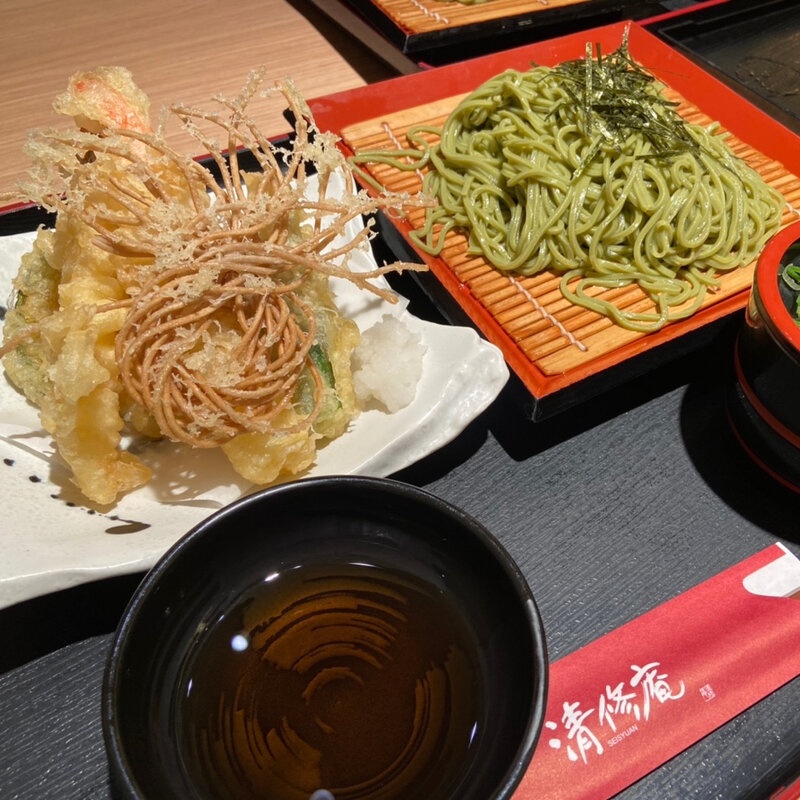 宇治抹茶天ざる(清修庵　 イオンモール高の原 )