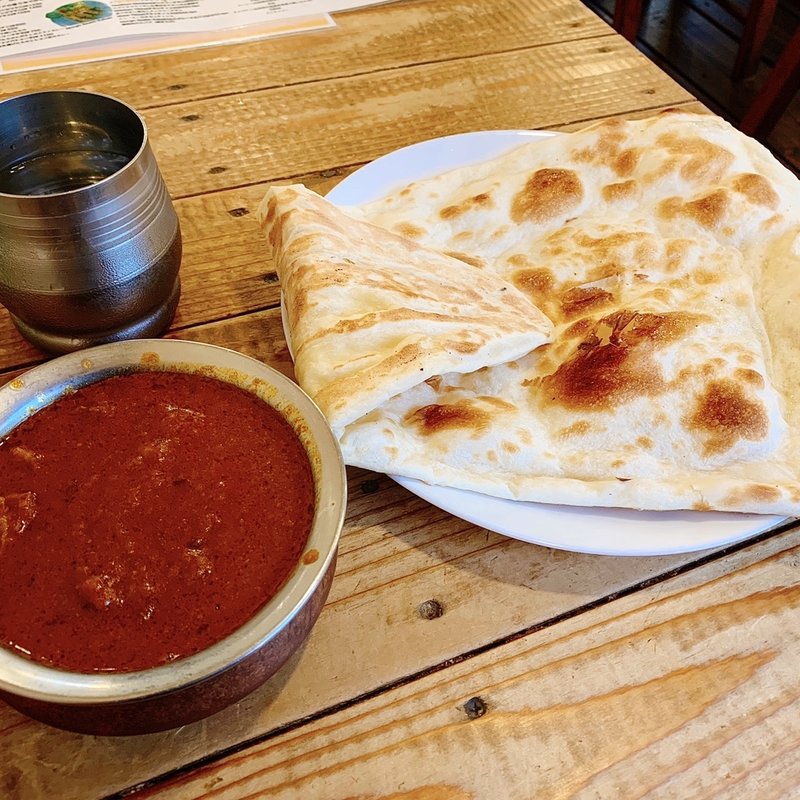 マトンカレー&プレーンナン(ヴェヌス サウスインディアンダイニング)