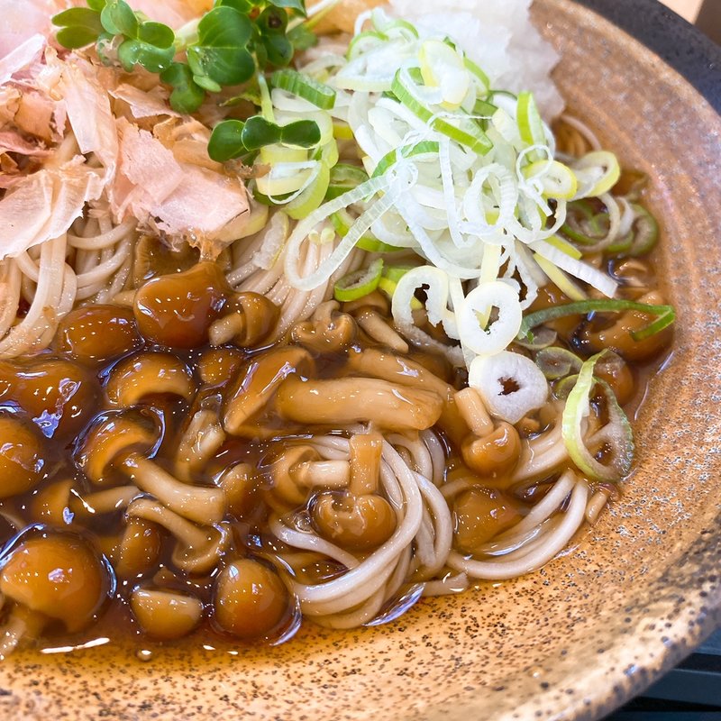 ぶっかけなめこそば(ゆで太郎 千葉東寺山店)