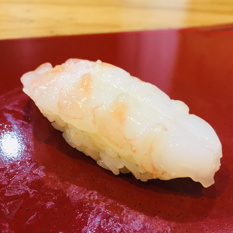 赤海老の握り(鮨まぁさ)