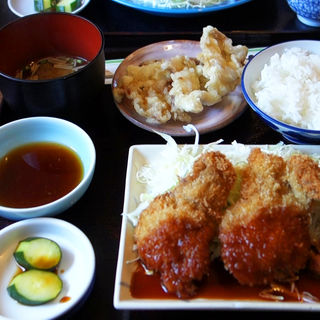 豚天かつ定食(天ひろ)