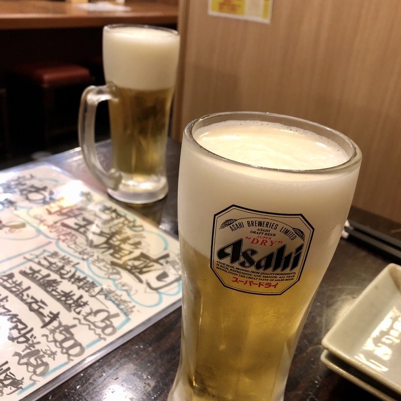 アサヒスーパードライ生中ジョッキ(食のみやこ鳥取県 こだわりや 鳥取北口店)