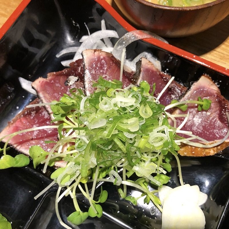 かつおのタタキ定食(土佐料理居酒屋 心)