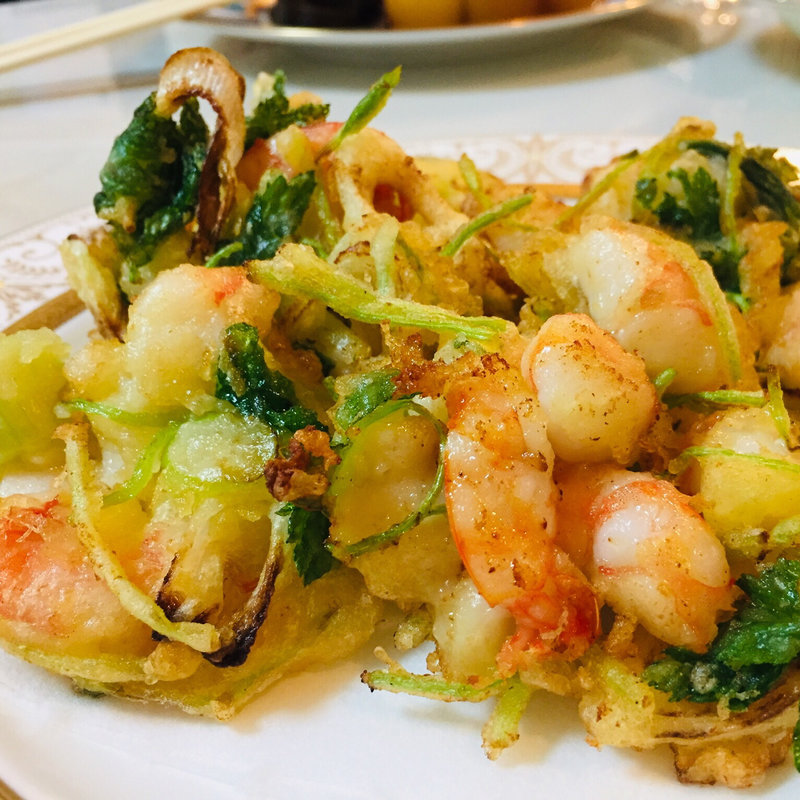 海老と三つ葉のかき揚げ(Kitchenピエロ)