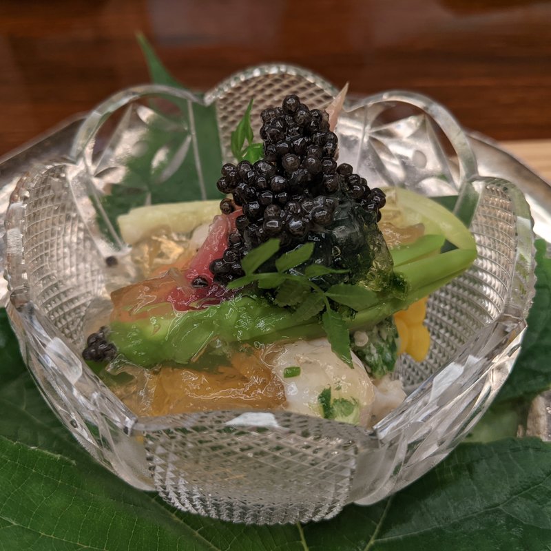 ツブ貝、夏野菜(幸庵)