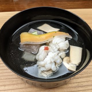 鱧とレンコン豆腐のお椀(幸庵)