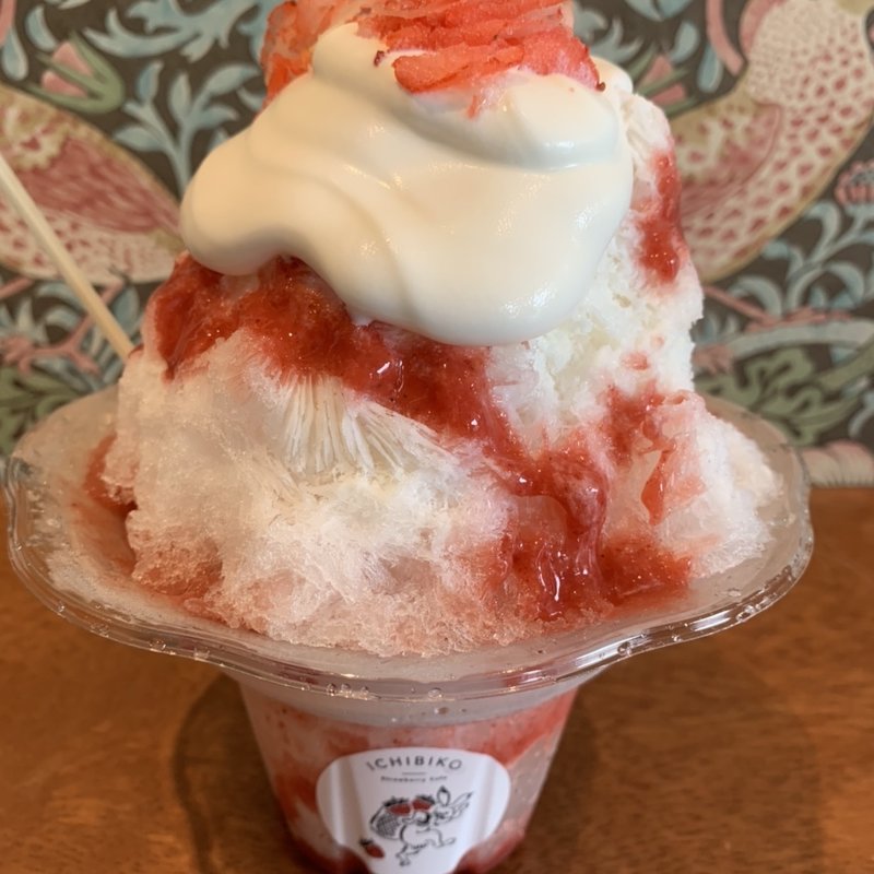 いちごクリームかき氷(いちびこ 閖上店)