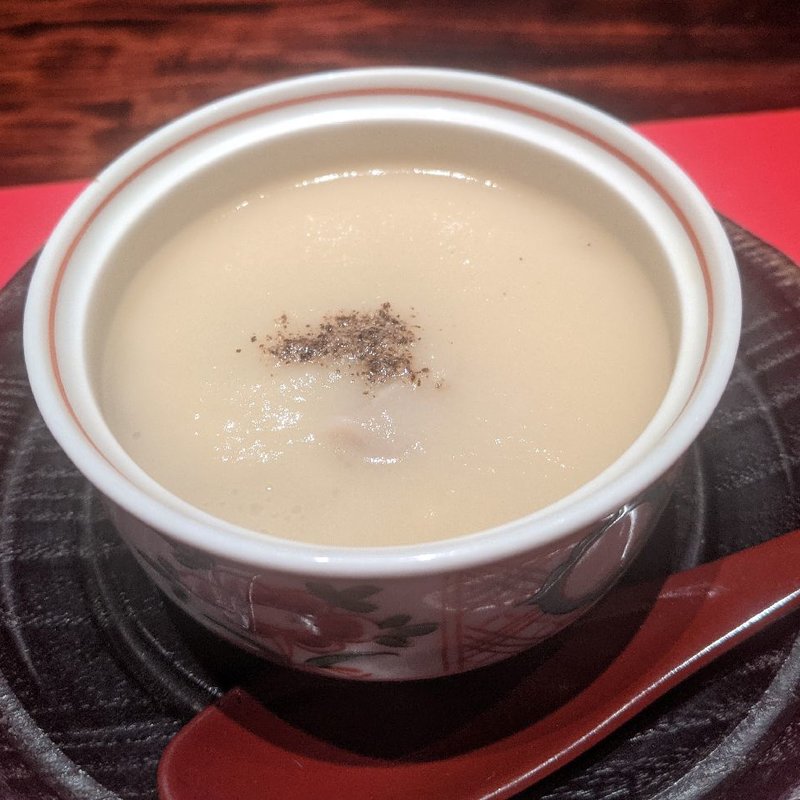 豚バラしゃぶしゃぶ茶碗蒸し(賛否両論)