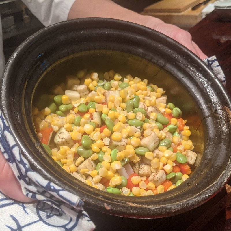 夏野菜の炊き込みご飯(賛否両論)