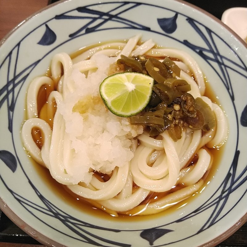 青唐おろしぶっかけうどん(丸亀製麺 一関中里)