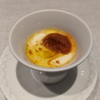 北海道産牡丹海老のプディーノ　スパイス風味(Regalo)