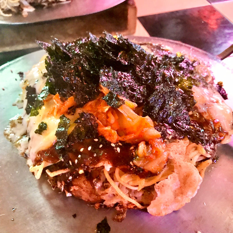 ソウル焼き(チーズ、キムチ、韓国のり)(お好み焼き Que 西条店 （Q）)