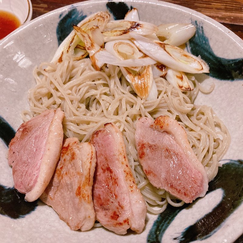 冷し鴨南そば(ほさかそば処)