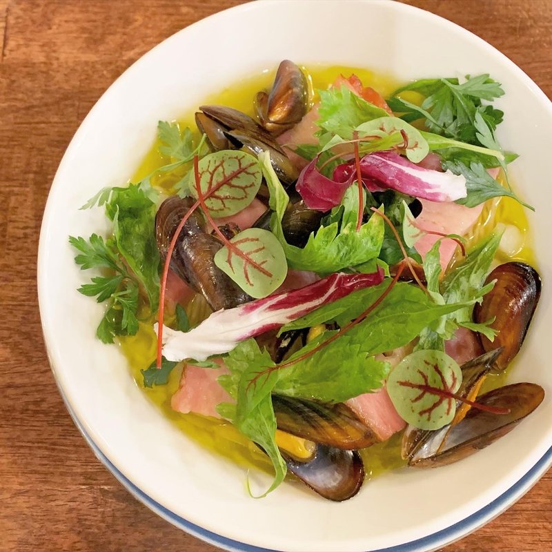 限定　ムール貝の冷やしらーめん(海老丸らーめん)