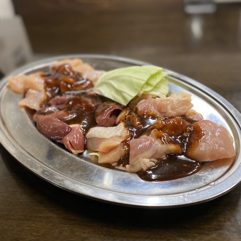 若鶏、肝、むね肉(あみ焼き・鶏料理 のぼやん 田村店)