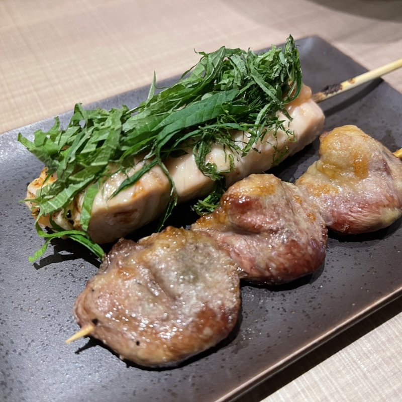 ハツ&ささみ焼梅しそ(鳥番長 月島店)