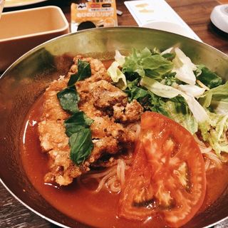 盛岡冷麺　サルサチキンのトマトスープ(ジョナサン アトレ川崎店)