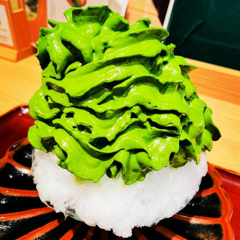 抹茶エスプーマ氷(茶匠 清水一芳園 豊洲ららぽーと)