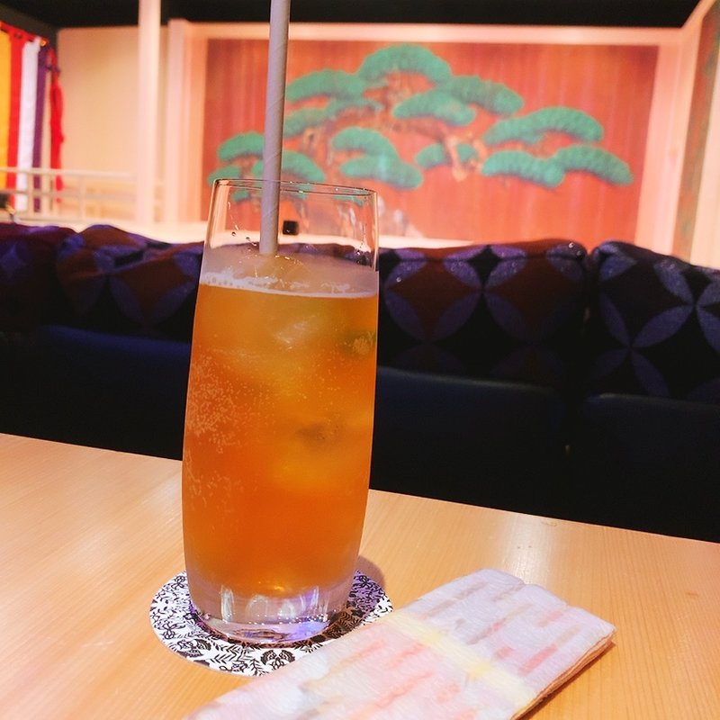 和紅茶サイダー(水戯庵ラウンジ)