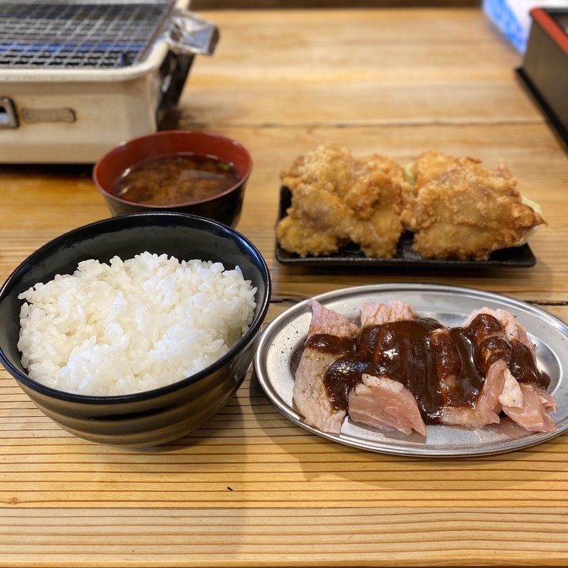 ランチセットA(唐揚げ)(とりみそ あみ焼き 地鶏屋 藤方店)