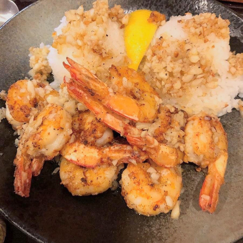 ガーリックシュリンプ ごはん付き(菱田屋)