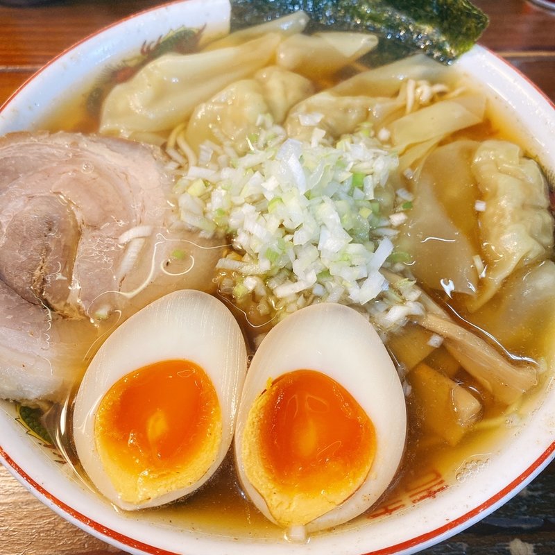ワンタンメン煮卵入(長町ラーメン （ながまちらーめん）)