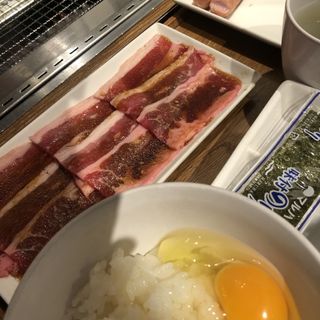 朝焼肉セット＋肉100g(焼肉ライク　新橋本店)
