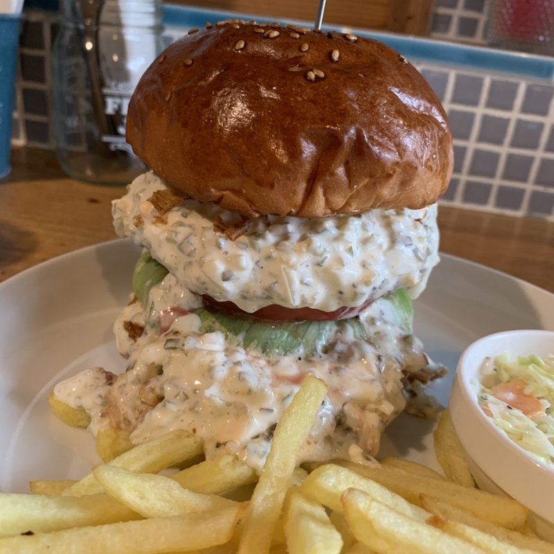 タルタルフライドオニオンバーガー(ホームハンバーガー)