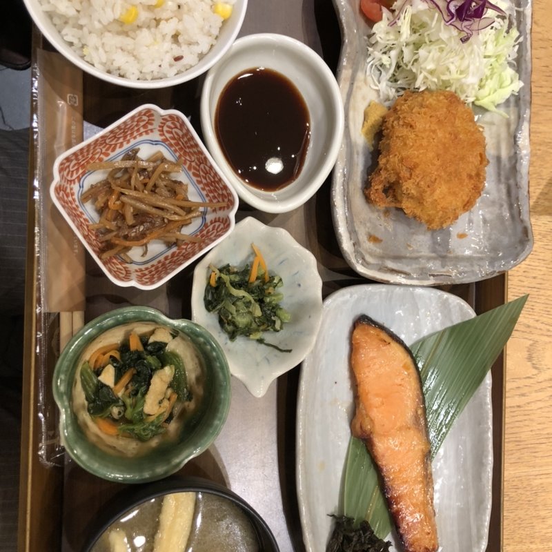 二種盛り定食(大かまど飯 寅福 エスパル仙台店 )