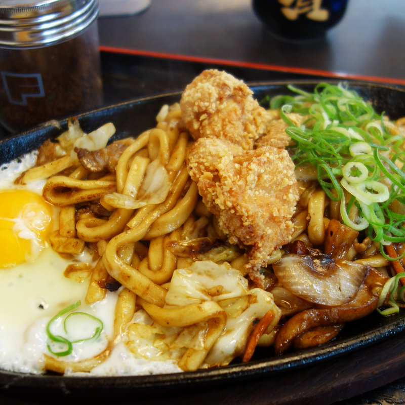 唐揚げ焼きうどん(資さんうどん 野芥店)