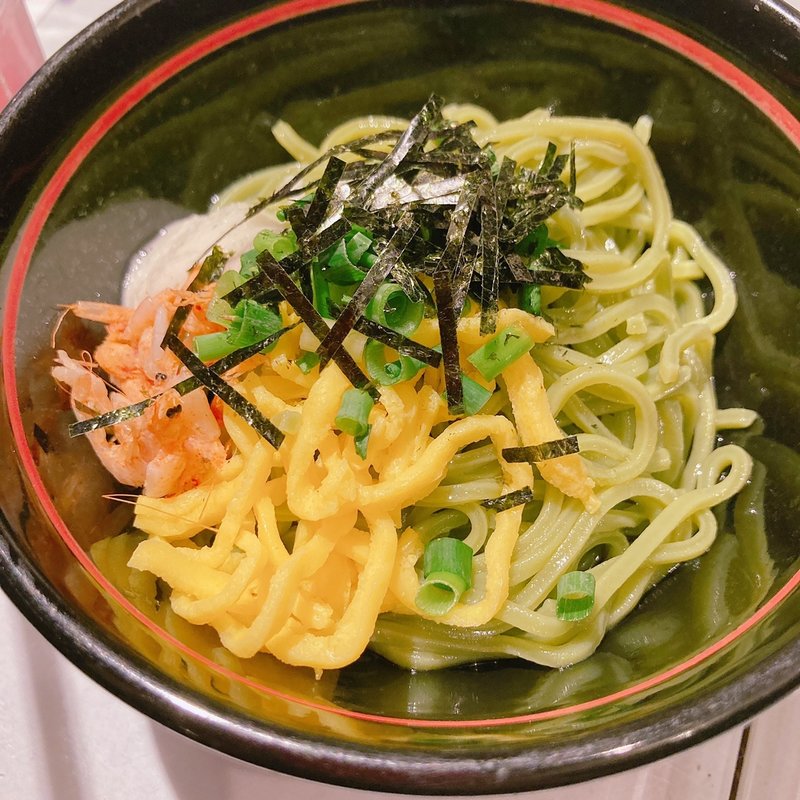 桜海老香る！お茶どころ静岡の名物茶そば(ビタースイーツ・ビュッフェ ルミネエスト新宿店)