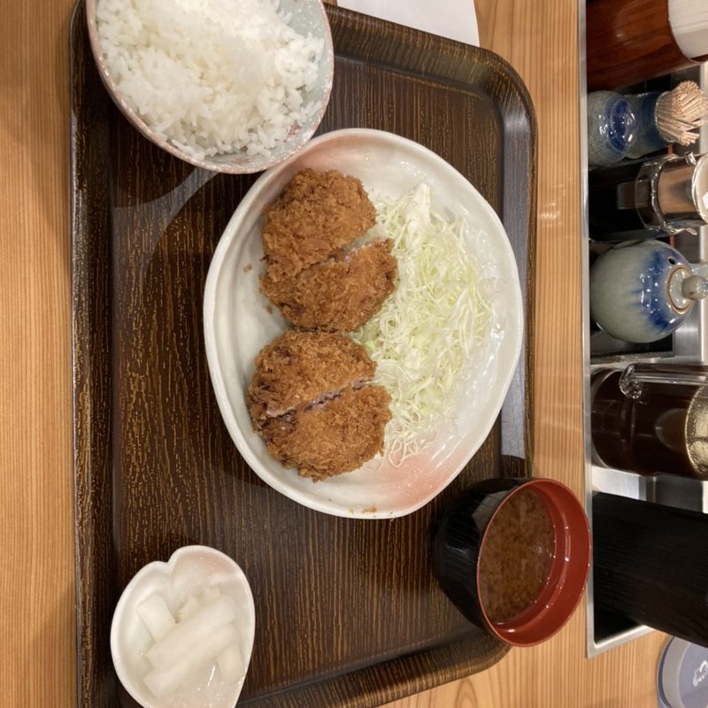 わらじメンチかつ定食(とんかつ　まるや 大手町店 )