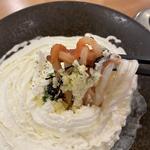 食べログ限定☆三種から選べるクリームうどんと鶏天ハーフのセット(山下本気うどん 神楽坂)