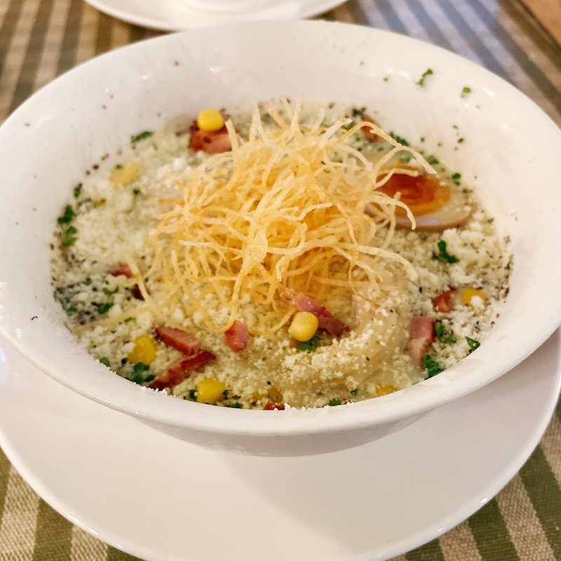 冷製コーンポタージュ麺(麺ビストロnakano)