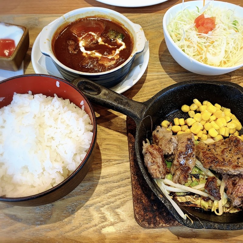 黒毛和牛ステーキ御膳(カレー＆オムライスの店 洋食亭 （ヨウショクテイ）)