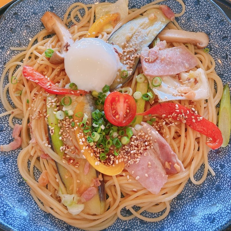 イベリコ豚と夏野菜づくしのよくばりスパゲッティー(洋麺屋五右衛門 阪急３２番街店)