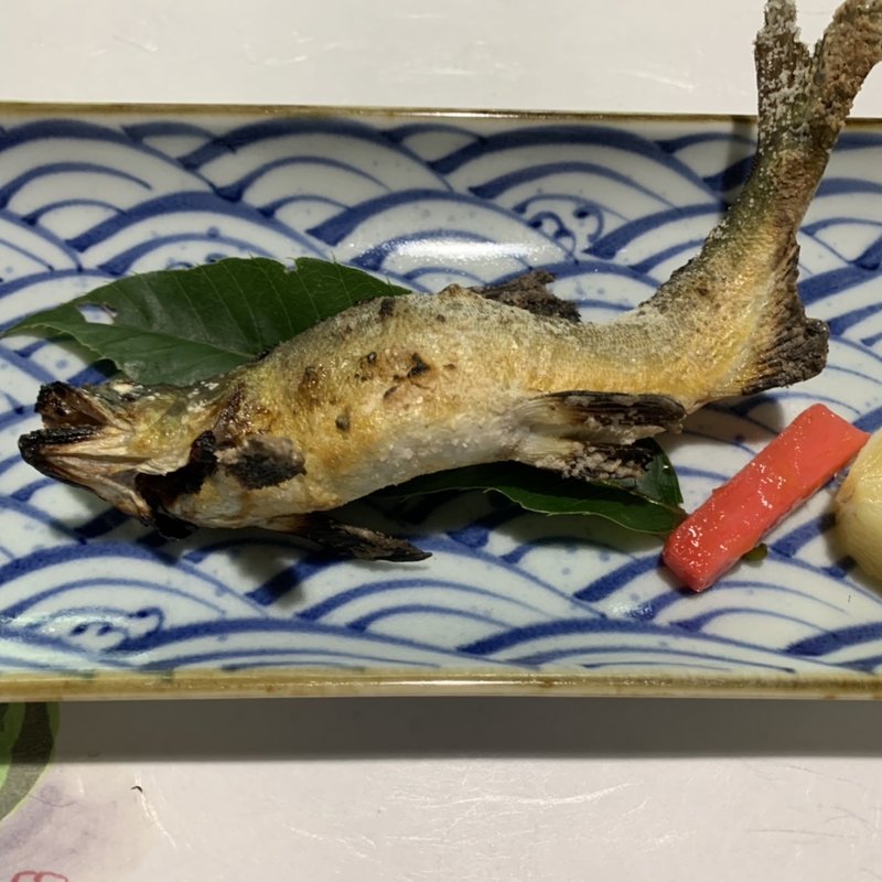 赤絵コース　鮎の塩焼(創作川魚料理　料亭 龍泉荘 )