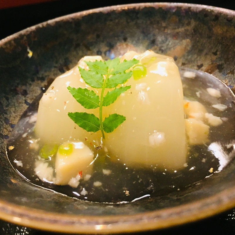 白蕪の海老そぼろ銀餡仕立て(天麩羅からり)
