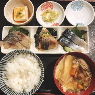 銀鯖三種盛り定食(ごっつり 浅草橋店)