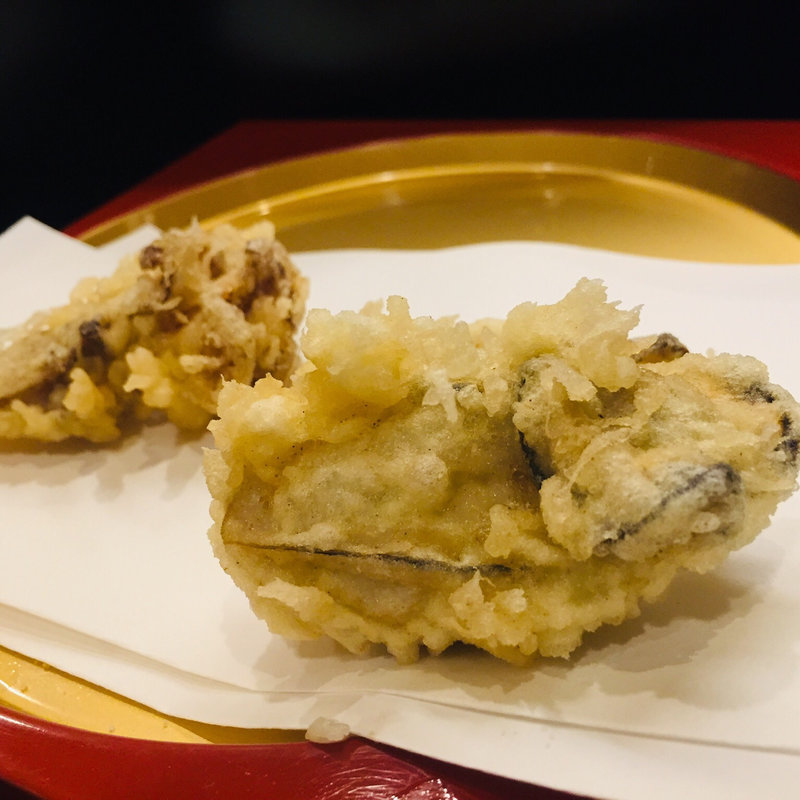 真牡蠣の天麩羅(天麩羅からり)