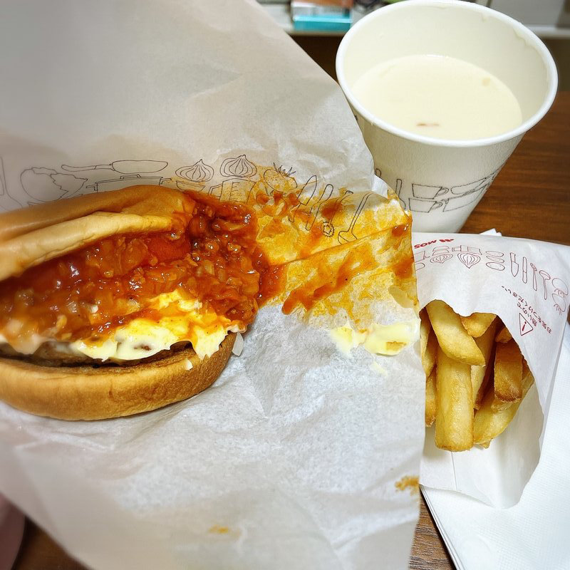 モスチーズバーガースープセット(モスバーガー 恵比寿東店)